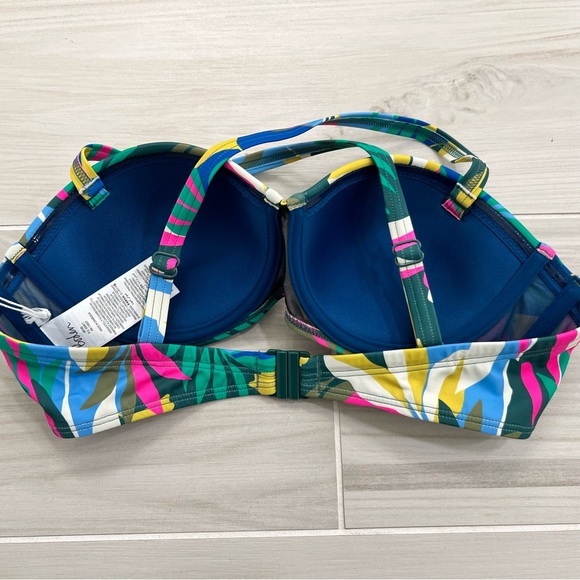 NWT Boden Kythira Bikini Top | Size 34B, Palm Leaf, Tropical Flora - Picture 3 of 8